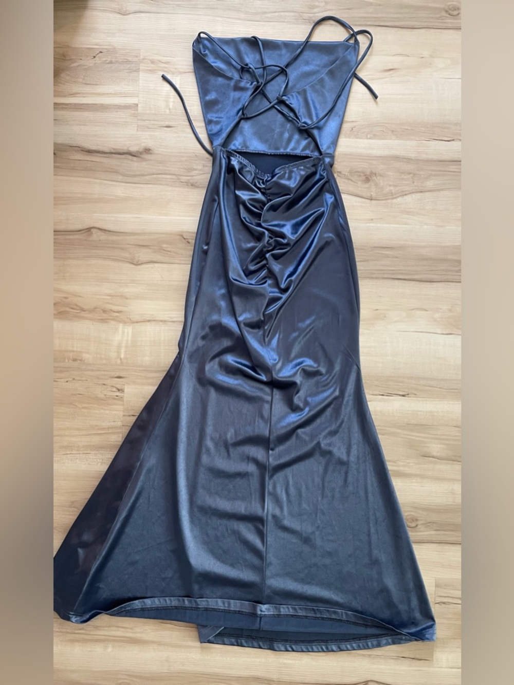 Windsor Navy Satin Slip Gown